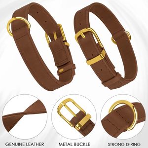 Wholesale Custom logo Adjustable <b>Dog</b> Leather <b>Collar</b> - Product Image 3