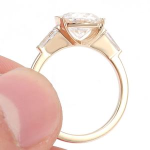 Anillos de Joyería Fina al por Mayor, Anillo de Compromiso de Diamantes para Mujer, VVS. Anillos de Oro de 14K y 18K con Moissanita para Mujer, Anillos de Compromiso - Product Image 2