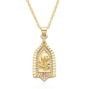 จี้พระแม่มารีสีทอง สร้อยคอจี้พระแม่มารี เครื่องประดับแฟชั่นยอดนิยม - Product Image 5