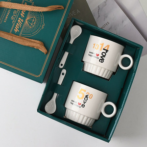 Tazza in Ceramica Creativa <span class=keywords><strong>Regalo</strong></span> Pubblicitario <span class=keywords><strong>Coppia</strong></span> 1314 Tazza Cartoon in Ceramica per Caffè con Logo Souvenir - Product Image 5