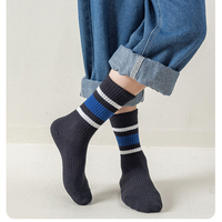 Chaussettes de sport côtelées à motif léopard pour femmes, hommes, jeunes et enfants, en coton et nylon, avec revers/semelle personnalisés, haute qualité, pour l'automne