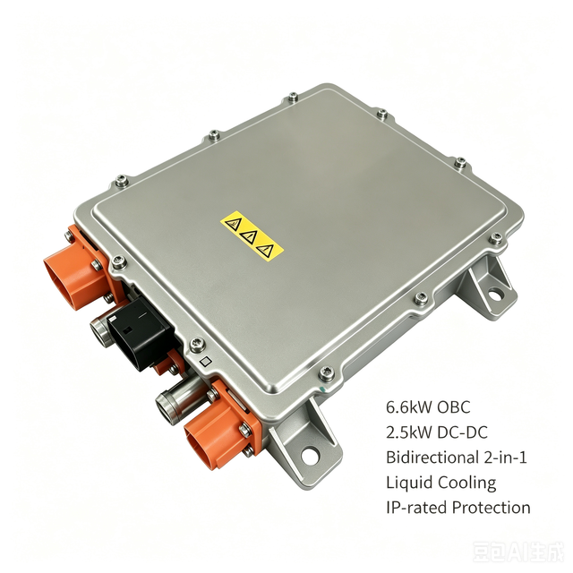 200-460Vdc Bidirectional Charger on Board OBC Charger with 2.5kw Converter 2 in 1 Charger CAN IP67  Liquid Cooling V2L Charger