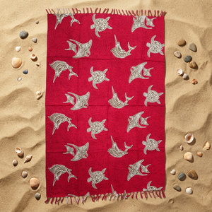 Pareo Iyara con Estampado Floral, Estilo Boho Simple, Tejido de Rayón Transpirable, para Verano, Aire Libre, Vacaciones y Celebraciones - Product Image 1