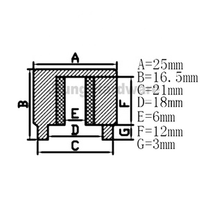 블랙 노브 컨트롤 노브 25mm 실버 금속 회전 컨트롤 포인터 널링 노브 - Product Image 6