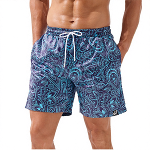 Personalized Paisley Print Summer Beachwear Casual Plus Size Compression Liner Waterproof Pocket <b>Mens</b> Swim <b>Trunks</b> - Product Image 4