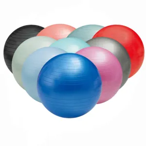 Spor balle denge yoga 55cm 65cm 75cm Anti patlama PVC özel Logo yoga topu egzersiz topu