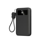 10000mAh Schnellladende Powerbank mit Integriertem Typ-C-Kabel Digitale Prozentsanzeige Flugfreundliches Tragbares Ladegerät mit Individuellem Logo