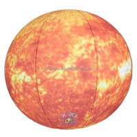 2m de diamètre Hermétique PVC Gonflable Illuminateur Globe Planètes Ballons Gonflable LED Sphères de Soleil