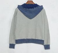 Hoodie Kasual Pria 100% Katun Lembut Polos Street Wear Dengan Cetak Digital Distressed-Pola Solid Grosir Hoodie