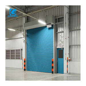 Puerta enrollable automática resistente al viento listón de una sola capa de acero galvanizado pesado - Product Image 6