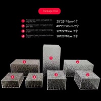 Ensemble de présentoirs à nourriture en plastique transparent moderne, présentoir de buffet imperméable et transparent pour la décoration de mariage et de fête
