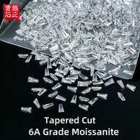 Moissanite VVS taille baguette conique petite taille, couleur D, passe le testeur de diamant, pierre de moissanite en vrac pour la fabrication de bijoux