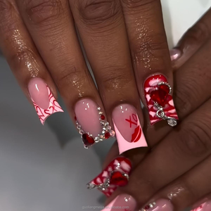 <span class=keywords><strong>Uñas</strong></span> Postizas Acrílicas Hechas a Mano con Forma Corta y Alargada, Estilo Pata de Pato, Directas de Fábrica, para Pedicura de Verano con Sandalias - Product Image 3