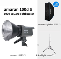 Lampu LED Isi Ulang untuk Live Streaming 100D 100x S - CRI 95+ Suhu Warna 5500K200K Cahaya Lembut untuk Fotografi & Video