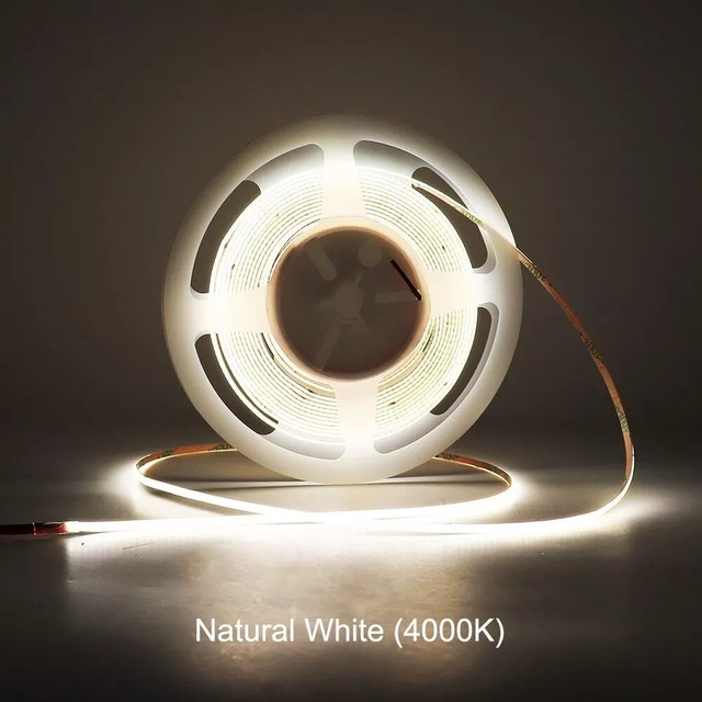 High Quality Cri 95 5v 12v 24v 3mm Cob Led Strip Self Adhesive Free Cut Flexible Dimmable Cob Led Strip Light