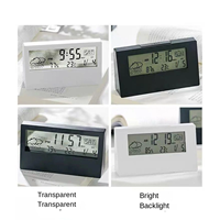 LOGO Personnalisé Promotionnel Indicateur de Température Domestique Station Météo Réveil avec Humidité Horloge de Table LCD
