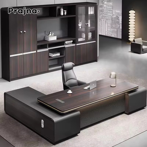 Bureau administratif classique moderne en forme de L, espace de travail collaboratif, compétitivité des prix, bois - Product Image 3