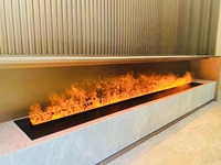 Insert de cheminée à vapeur d'eau 3D de 750 mm avec flamme LED et télécommande pour usage intérieur en hôtel