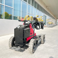 Chariot élévateur tout-terrain télécommandé ZG avec caméra en temps réel, 1500 kg, mini, 4 roues motrices, pneus pleins, batterie au plomb-acide 48V 32AH