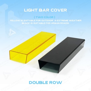 Barre lumineuse LED tout-terrain 4x4, à rangée simple ou double, avec couvercles de protection noirs et jaunes, accessoires de conduite pour voiture, camion, Jeep, UTV, caravane - Product Image 5