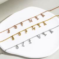 SSeeSY Joyas Fashion Ensemble de bijoux en acier inoxydable, bracelets personnalisés avec nom, chaînes de cheville, collier avec initiale, cadeau personnalisé