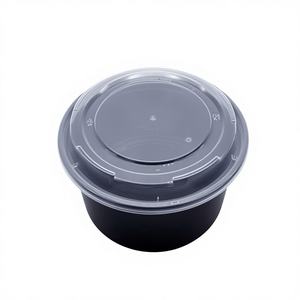 Contenitore Rotondo in PP da 100oz Serie Nrbowl, Stampato a Iniezione, Adatto al Microonde, con Coperchio a Clip, Impilabile, per Cucina e Asporto - Product Image 1