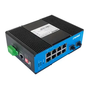 2 10/100/1000M gigabit Combo TP/SFP port Managed 8 port 100M Industrial Network Switch hub