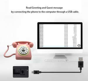 Téléphone filaire rétro direct usine, style ancien, pour mariage et fête, avec enregistrement de messages sur <span class=keywords><strong>carte</strong></span> et prise secteur - Product Image 5
