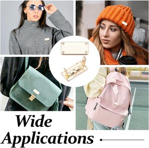 SUPERFINDINGS PCS Alloy Labels Rectangle Blank Stamping Tag X Cm Alloy <b>Purse</b> Tags Label Sign Tags With Iron Gaskets For DIY Sewi - Product Image 6