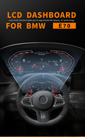 Compteur de vitesse LCD pour tableau de bord de voiture avec CarPlay sans fil et Android Auto pour BMW X5 E70, affichage tête haute (HUD) pour cockpit
