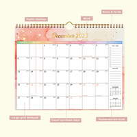 Calendrier mural personnalisé 2027, boîte de calendrier de l'avent de Noël avec calendrier promotionnel de bureau de 24 jours pour le bureau et l'étude, personnalisable