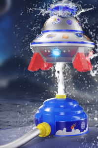 ألعاب اللعب بالمياه في الهواء الطلق مع ضغط عال قاذفة المياه البلاستيكية UFO والرشاشات لمروج الحديقة الصيفية - Product Image 3