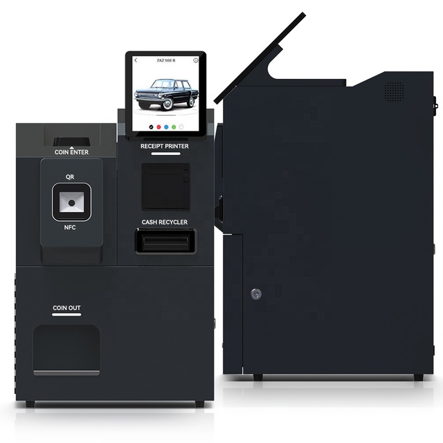 USW High Quality Thermal Printer Module SDK Enabled Android 11 10.1 Inch Interactive Cash Coin Accept Change Self Service Kiosk