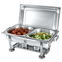 Plats de service de luxe pour réceptions de mariage, chauffe-plats de buffet 9 litres pour la restauration