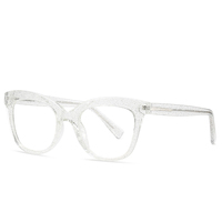 Gafas transparentes para miopía a la moda, gafas correctivas antirayos azules con montura brillante de lujo para mujer, gafas para reducir el reflejo