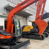 Excavator Bekas Hitachi ZX55 Model 2023 5.5 Ton Kapasitas Bucket 0.2m Motor Bearing Engine Gearbox Pompa Gear Kondisi Prima