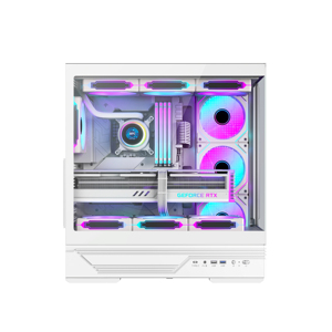 270 ° Tempered Glass Gaming trường hợp 360 ° Side người hâm mộ + kép 360mm nước làm mát (trên/dưới) | ATX/RTX 4090 RGB tương thích tùy chỉnh - Product Image 2