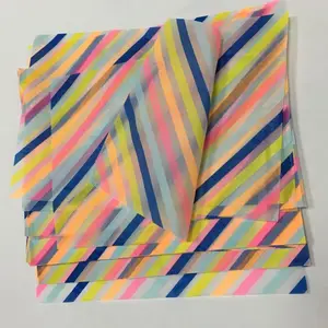 WRAPPER Custom Color Printed Rainbow Strips Gift Wrapping Tissu Paper Packaging For Clothing And Shoes