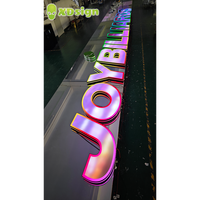 Lettres en relief LED personnalisées pour extérieur, enseigne publicitaire 3D illuminée, étanche IPx7, couleur magique, contrôle Bluetooth, décoration de voiture