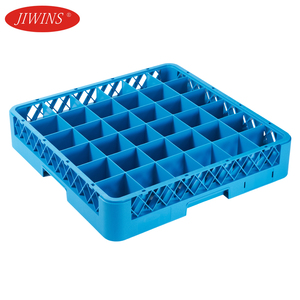 Portabicchieri Quadrato Blu di Alta Qualità con 36 Scomparti, <span class=keywords><strong>Scolapiatti</strong></span> in Plastica Sostenibile per Bicchieri da Vino - Product Image 1