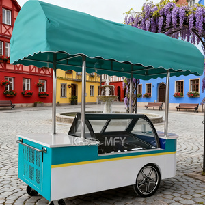 Mobile Electric Coffee & Ice Cream Tricycle with Fiberglass Frame 36V Lithium <b>Battery</b> for Food Service - Product Image 1