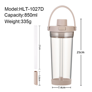 New Tritan Straw Tumbler Wide-Bore <strong>Boba</strong> Compatible Portable Handle Flip Straw Leak-Proof Plastic Drinkware for Daily <strong>Bubble</strong> - Product Image 2