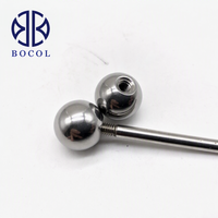 Boule en aluminium massif avec trou pré-percé, alliage 6061, 20mm-80mm, trou traversant personnalisé pour bouton de suspension de lampe