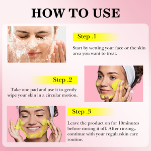 แผ่นทำความสะอาดผิวหน้าผสมโคจิกแอซิดและขมิ้น 40 ชิ้น ช่วยลดเลือนจุดด่างดำ วิตามินซี ขมิ้น ช่วยให้ผิวกระจ่างใส ขัดผิว ผลิตภัณฑ์ OEM - Product Image 5