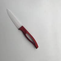 Customization zircone céramique couteau de cuisine 4 pouces couteau utilitaire poignée de couleur rouge