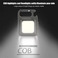 Petite mais puissante lampe de poche porte-clés COB avec base magnétique et ouvre-bouteille lumière portable pour une utilisation d'urgence ou quotidienne