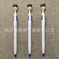Gorro de policía de dibujos animados creativo personalizado, bolígrafo de cintura delgada, juguete pequeño con logotipo impreso, Material plástico para promoción