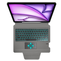 Sihirli Touchpad Combo kablosuz klavye Tablet iPad kılıfı hava 13 2024 2025 M3 ile ayrılabilir arka kapak