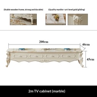 Ensemble de meubles de salon français pour petit appartement, table basse et meuble TV en marbre européen, style minimaliste, pour hôtel