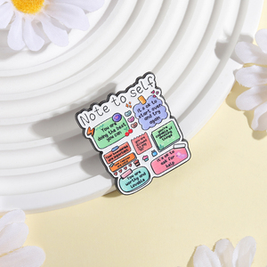 Broche émaillée de motivation pour la santé mentale, broche « Tu as le droit de dire NON », badge de revers, bijoux, cadeaux pour amis - Product Image 3